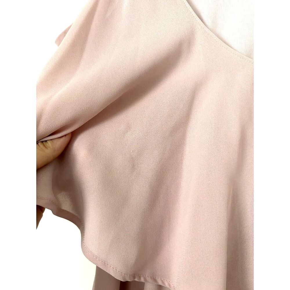 Show Me Your Mumu Caitlin Pink Chiffon Maxi Dress M Ruffle Gown Prom Bridesmaid - Picture 6 of 10